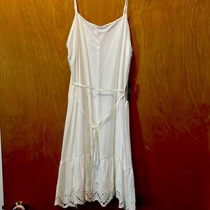 White Dress Size Large Express Brand